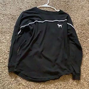 Black and white pink long sleeved shirt